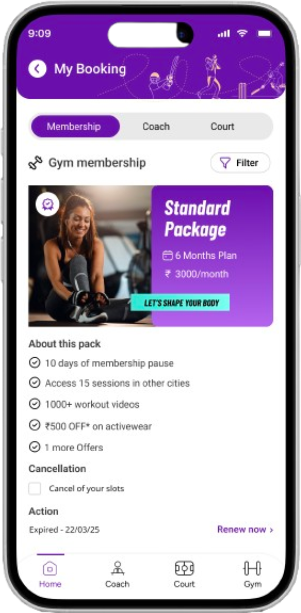 Playmates app bookings screen showing upcoming bookings and details